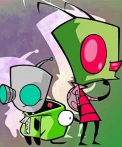 Invader Zim paint by number