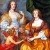 Lady Elizabeth Thimbelby And Her Sister By Anthony Van Dyc paint by number