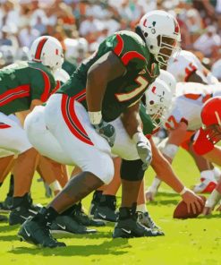 Miami Football Match paint by number