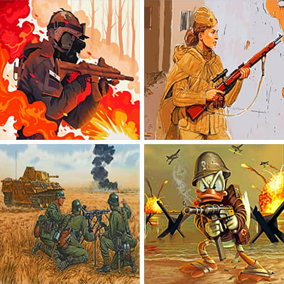 Military Paint By Numbers