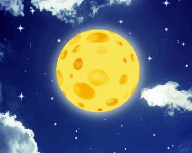 Moon Made Of Cheese paint by number