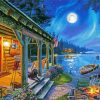 Moonlight Lodge paint by number