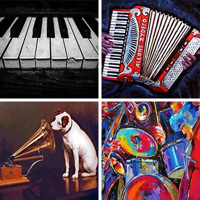 Musical Instruments Paint By Numbers