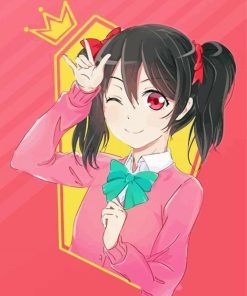 Nico Nico Nii With Long Pigtails paint by number