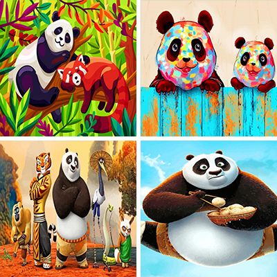 Pandas Paint By Numbers