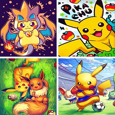Pikatchu Paint By Numbers