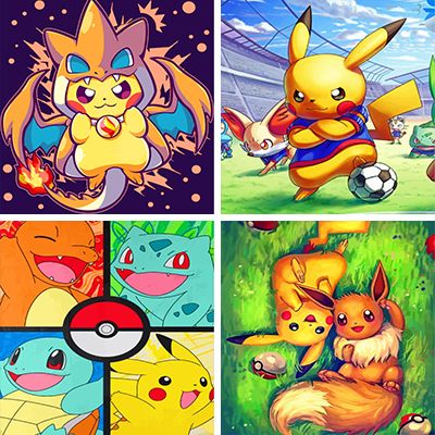 Pokemons Paint By Numbers