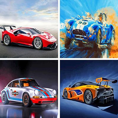 Race Cars Paint By Numbers