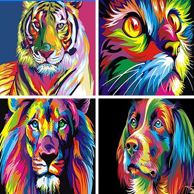 Rainbow Animal Paint By Numbers