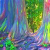 Rainbow Eucalyptus Tree paint by number