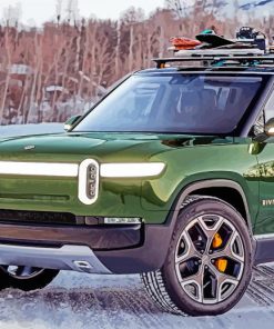 Rivian R1S In Snow paint by number