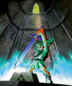 The Legend Of Zelda Master Sword paint by number