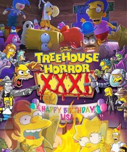 The Simpsons Treehouse Of Horror Movie paint by number