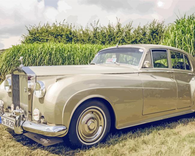 The Vintage Rolls Royce Car paint by number