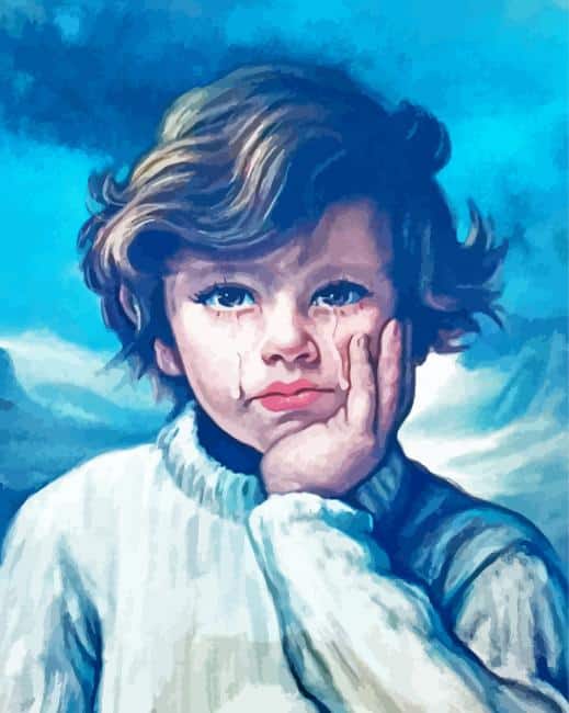 The Crying Boy paint by number
