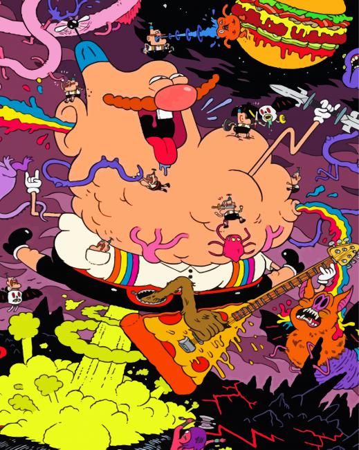 Uncle Grandpa Characters paint by number