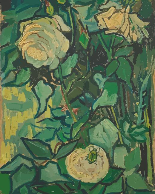 Van Gogh Roses Art paint by number