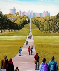 Windsor Castle Long Walk Art paint by number