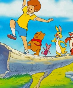 Winnie The Pooh Christopher Robin And Friend paint by number