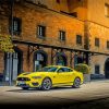 Yellow Mach 1 Mustang Car paint by number