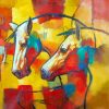 Abstract Tribal Horses paint by number