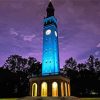 Blue Bell Tower UNC paint by number