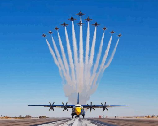 Blue Angels Thunderbirds Jets paint by number