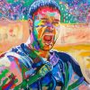 Colorful Russell Crowe paint by number