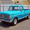 Cyan 1971 Ford Pickup paint by number