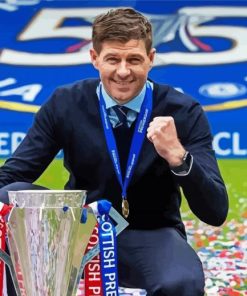 Football Manager Steven Gerrard paint by number