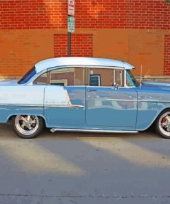 Grey 1955 Chevy Four Door paint by number