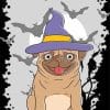 Halloween Pug paint by number