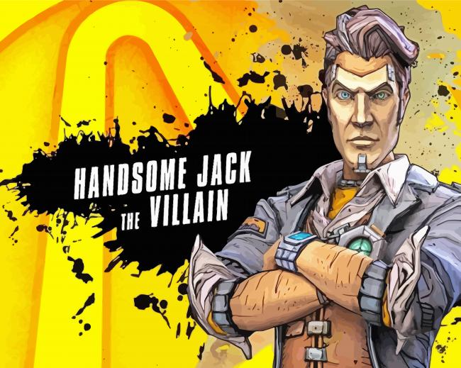 Handsome Jack The Villain paint by number