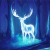 Magic White Deer In Woods paint by number
