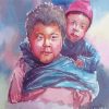 Nepali Watercolor Children paint by number