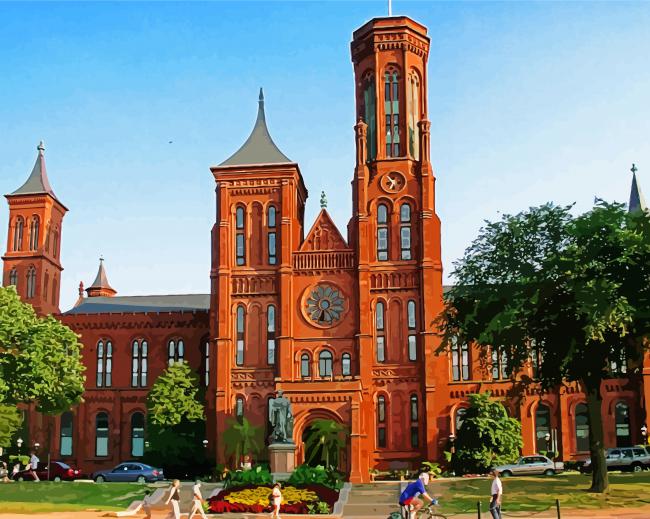 Smithsonian Building Washington DC paint by number