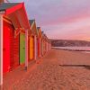 Swanage Sunset Beach paint by number