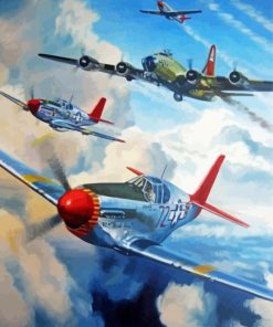 Tuskegee Airmen American Military Planes paint by number