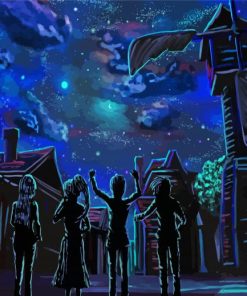Watching Starry Night Sky Art paint by number
