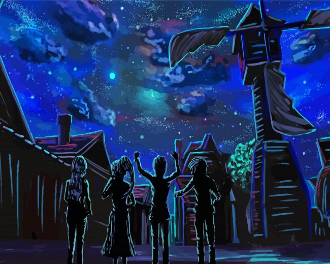 Watching Starry Night Sky Art paint by number