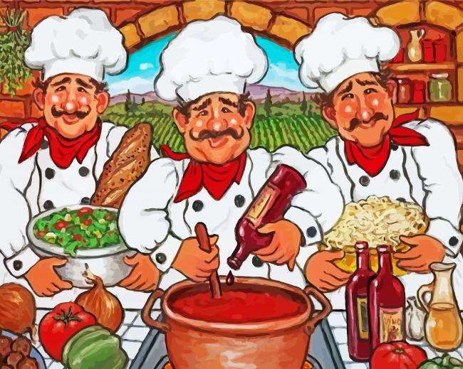 3 Chefs Art paint by number