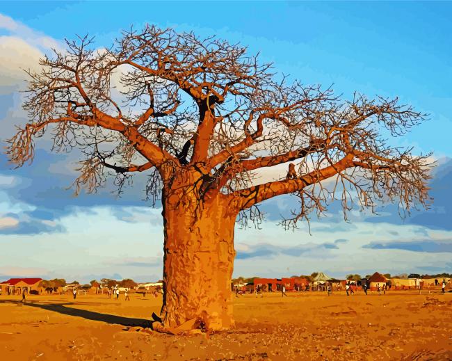 African Tree paint by number