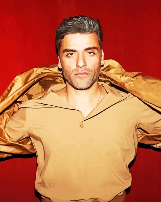 American Actor Oscar Isaac paint by number