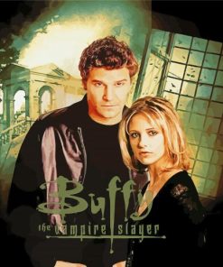 Angel And Buffy The Vampire Slayer Poster paint by number