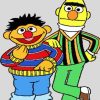 Bert And Ernie Cartoon paint by number