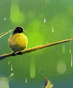 Birds In Rain Art paint by number