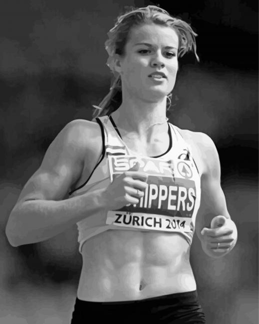 Black And White Dafne Schippers paint by number