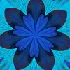 Blue Flower Kaleidoscope paint by number