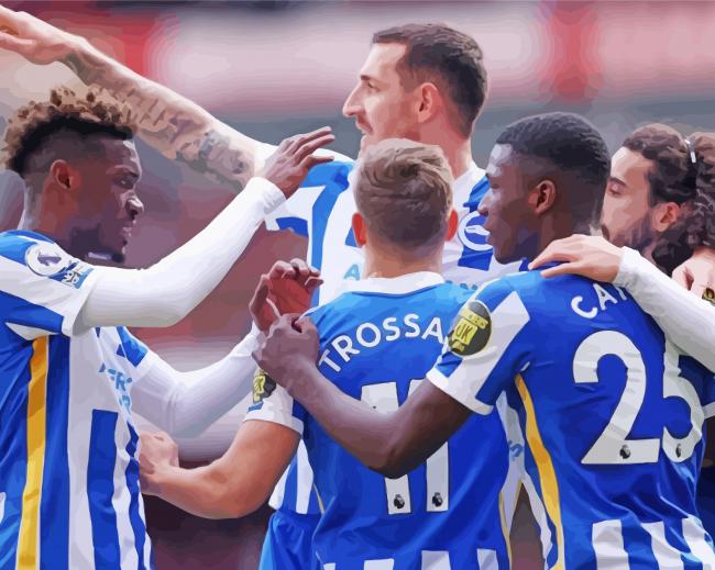 Brighton And Hove Albion Team paint by number
