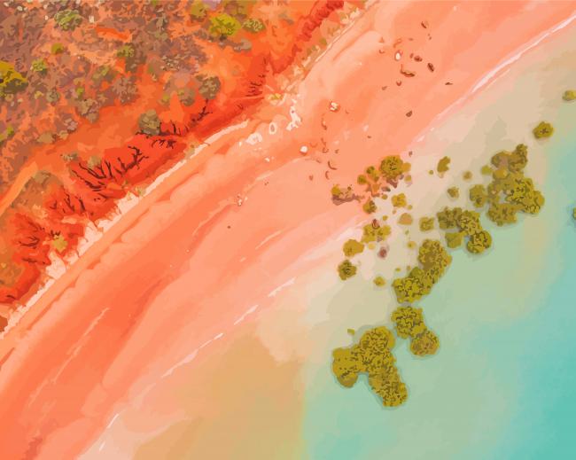 Broome Australia Landscape paint by number